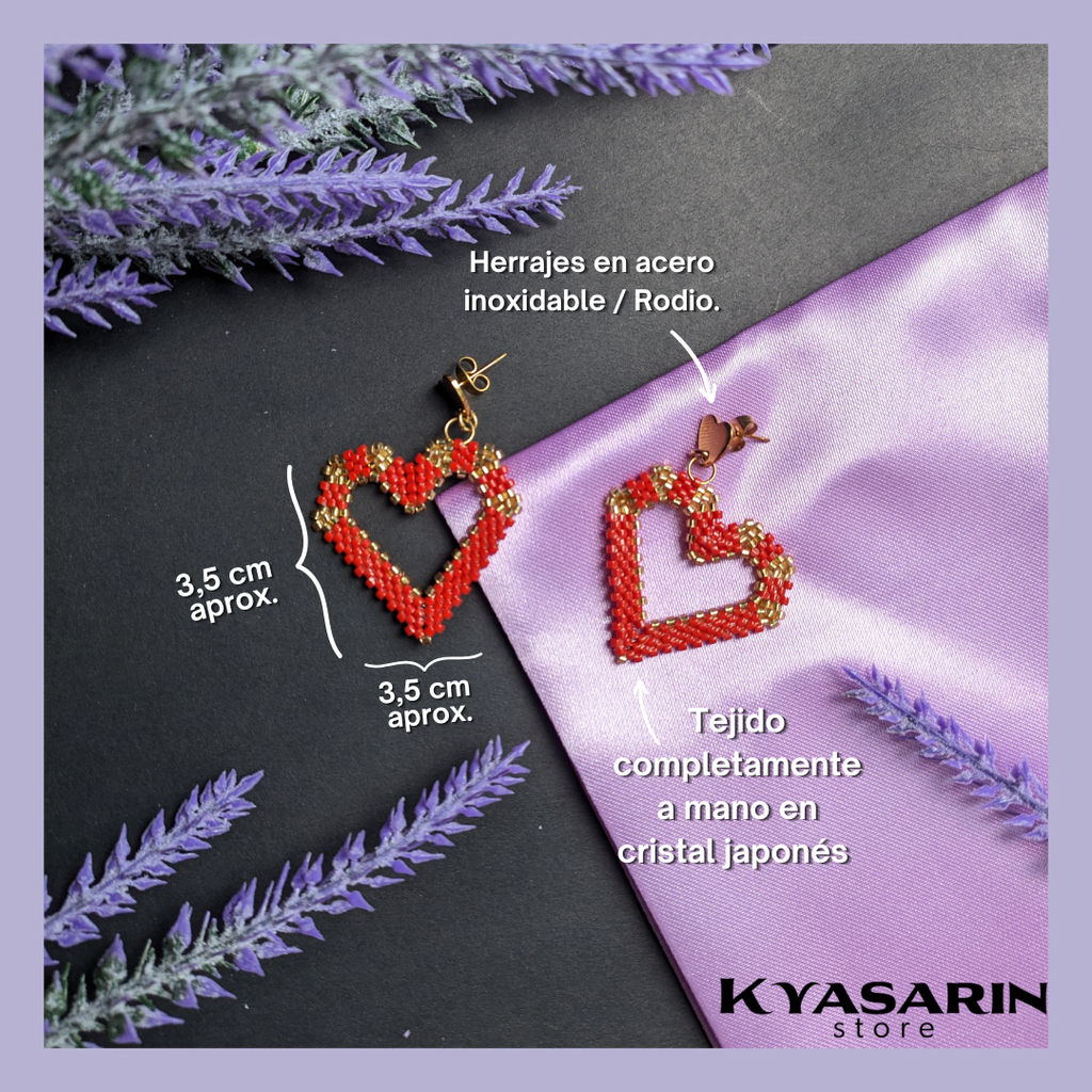 Aretes corazón 