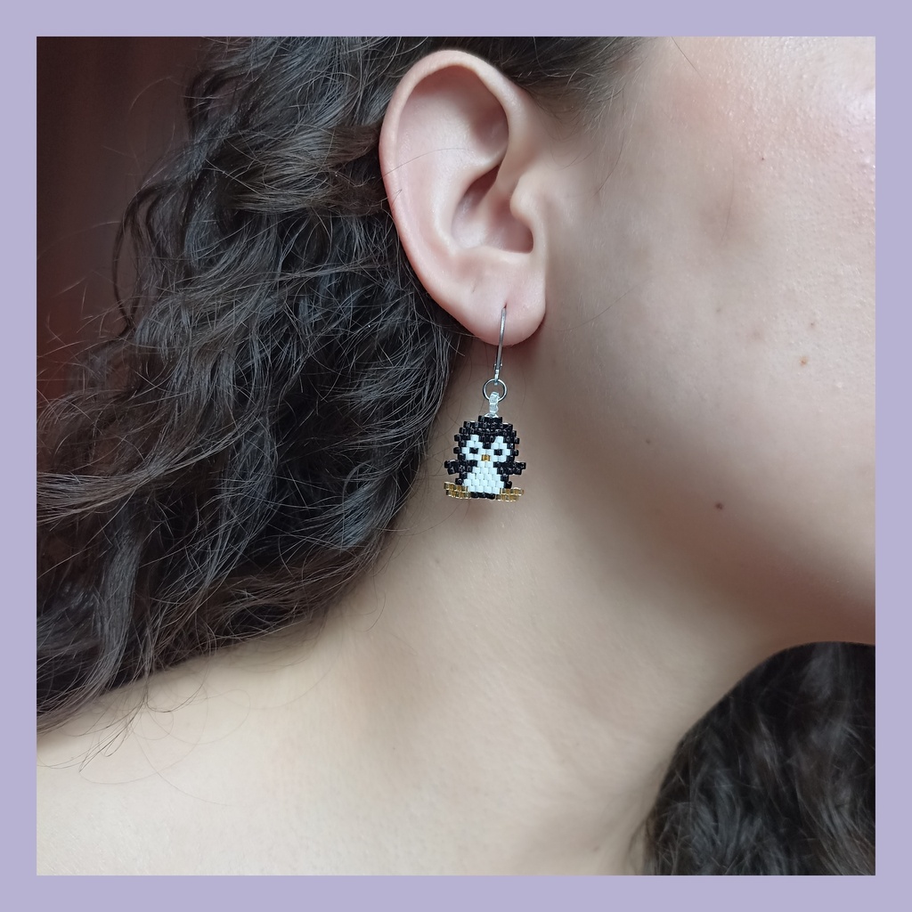 Aretes pingüinos